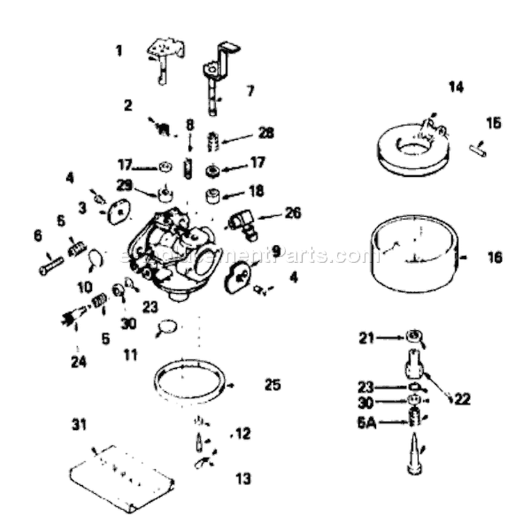 Page B Diagram and Parts List for 9116-0  Briggs and Stratton Generator